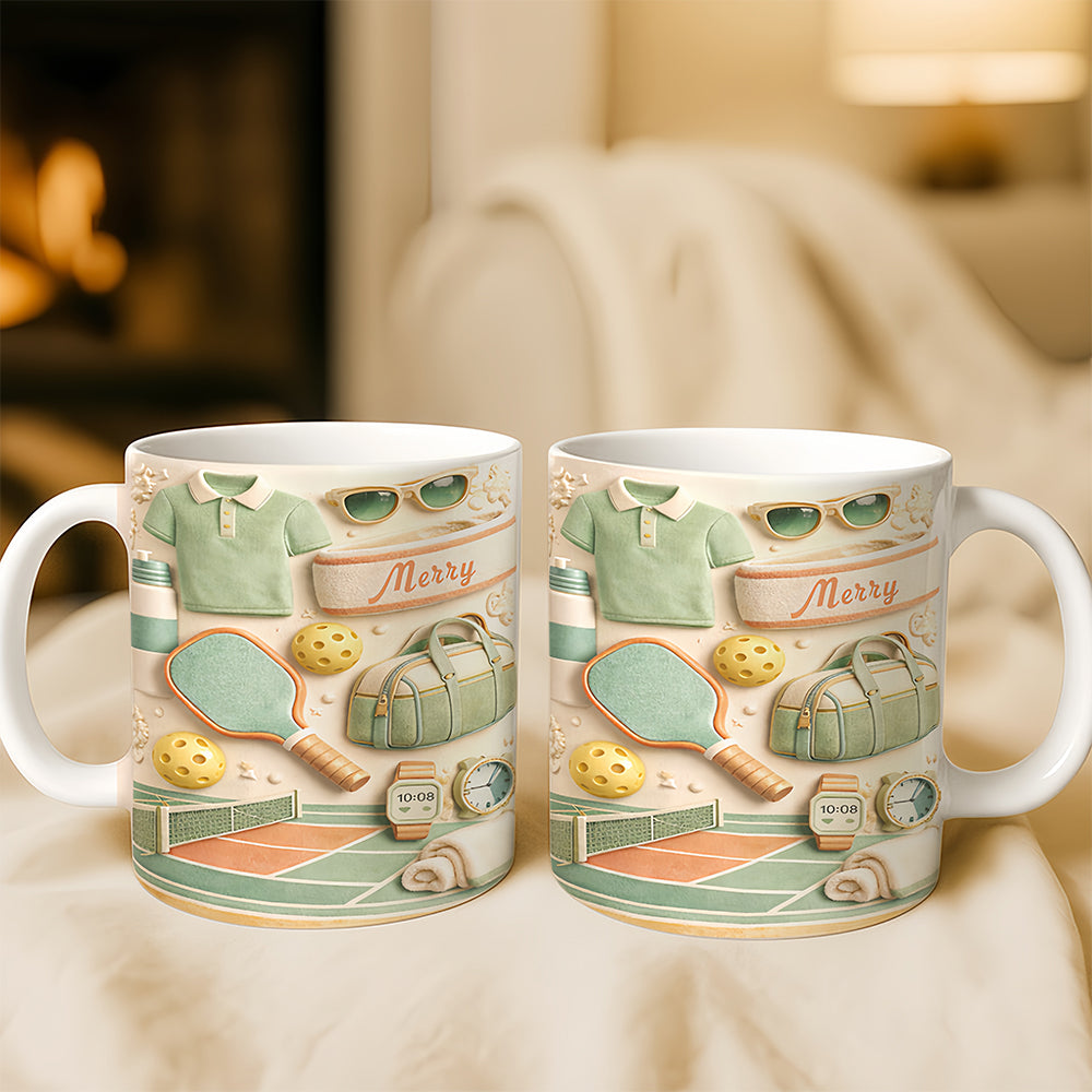 Custom Pastel Gifts for Pickleball Players - Personalized Pickleball White Mug-Myprintsy