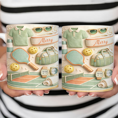 Custom Pastel Gifts for Pickleball Players - Personalized Pickleball White Mug-Myprintsy