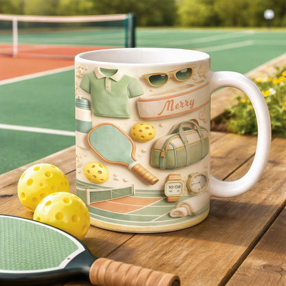 Custom Pastel Gifts for Pickleball Players - Personalized Pickleball White Mug-Myprintsy
