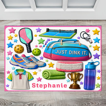 Custom Pickleball Welcome Mat - Personalized Pickleball Doormat-Myprintsy