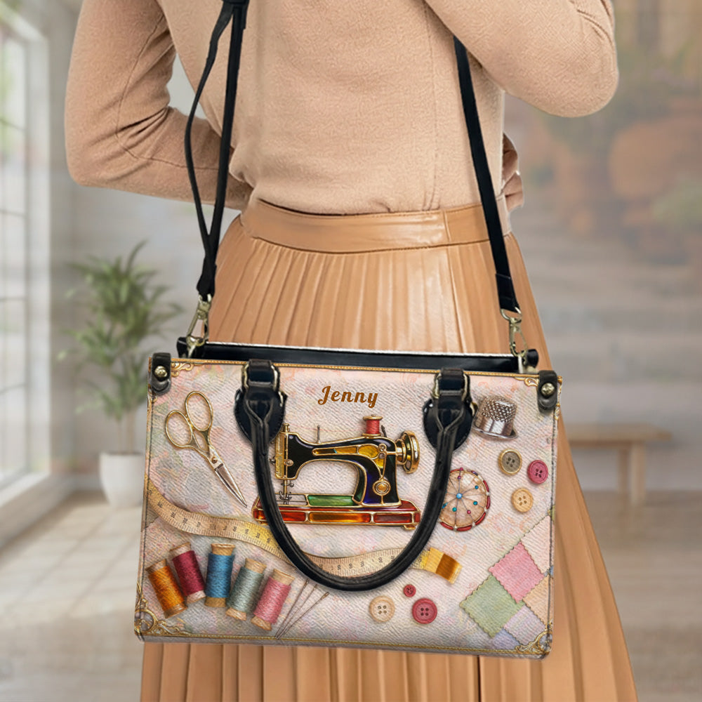 Custom Vintage Sewing Machine Purse - Gifts for Seamstresses & Crafters - Personalized Tote Bag and Wallet Set-Myprintsy