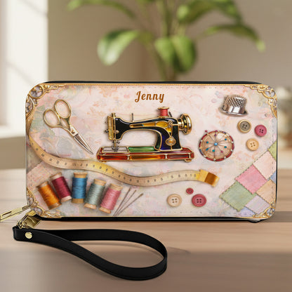 Custom Vintage Sewing Machine Purse - Gifts for Seamstresses & Crafters - Personalized Tote Bag and Wallet Set-Myprintsy