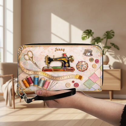 Custom Vintage Sewing Machine Purse - Gifts for Seamstresses & Crafters - Personalized Tote Bag and Wallet Set-Myprintsy