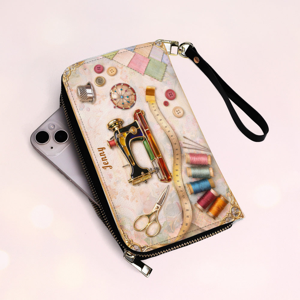 Custom Vintage Sewing Machine Purse - Gifts for Seamstresses & Crafters - Personalized Tote Bag and Wallet Set-Myprintsy
