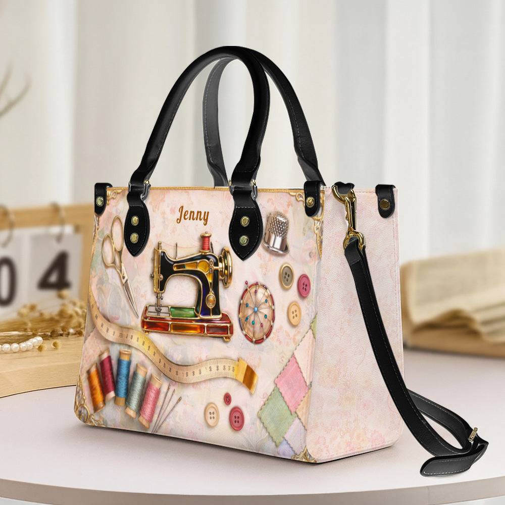 Custom Vintage Sewing Machine Purse - Gifts for Seamstresses & Crafters - Personalized Tote Bag and Wallet Set-Myprintsy