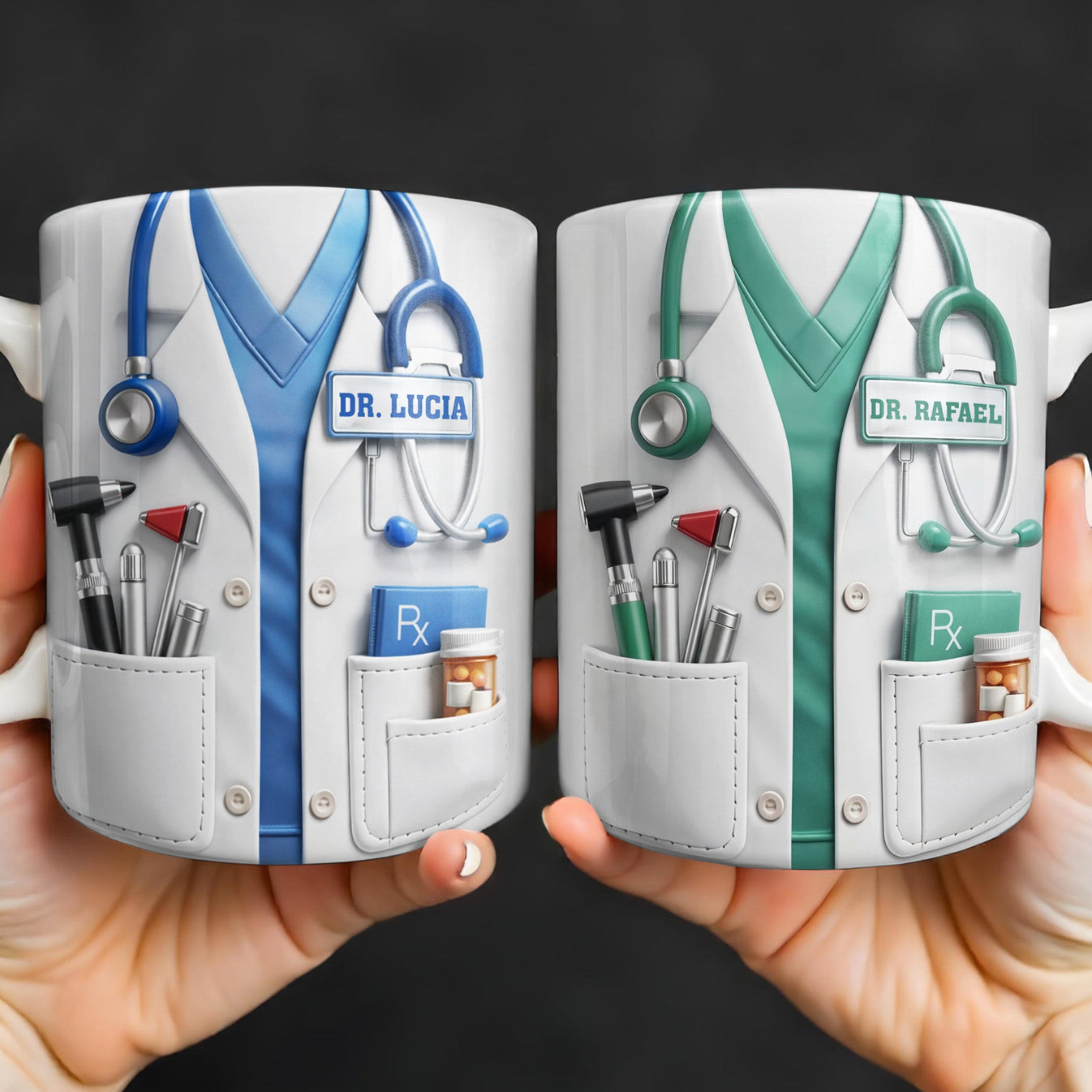 Customize With Your Favorite Doctor's Name And Tools - Coffee Mug - Gift For Medical Professionals-Myprintsy