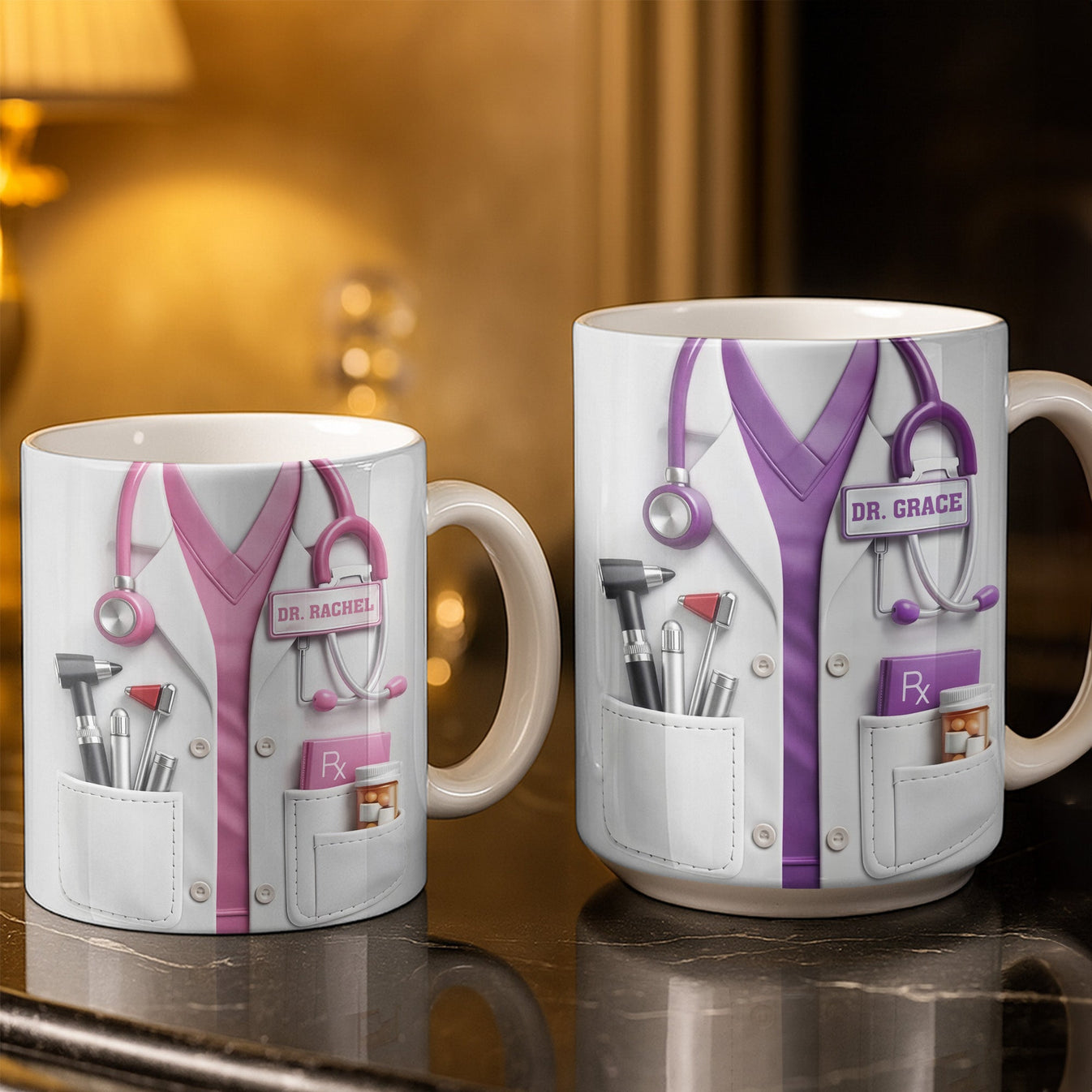 Customize With Your Favorite Doctor's Name And Tools - Coffee Mug - Gift For Medical Professionals-Myprintsy