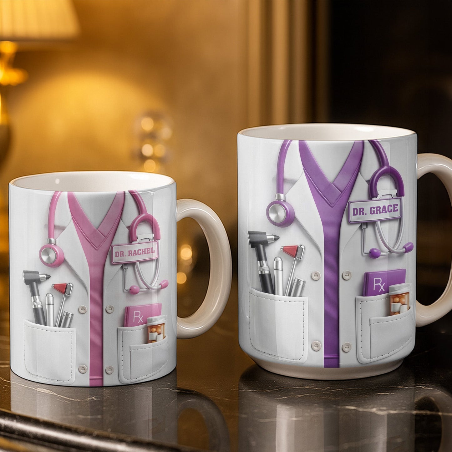 Customize With Your Favorite Doctor's Name And Tools - Coffee Mug - Gift For Medical Professionals-Myprintsy