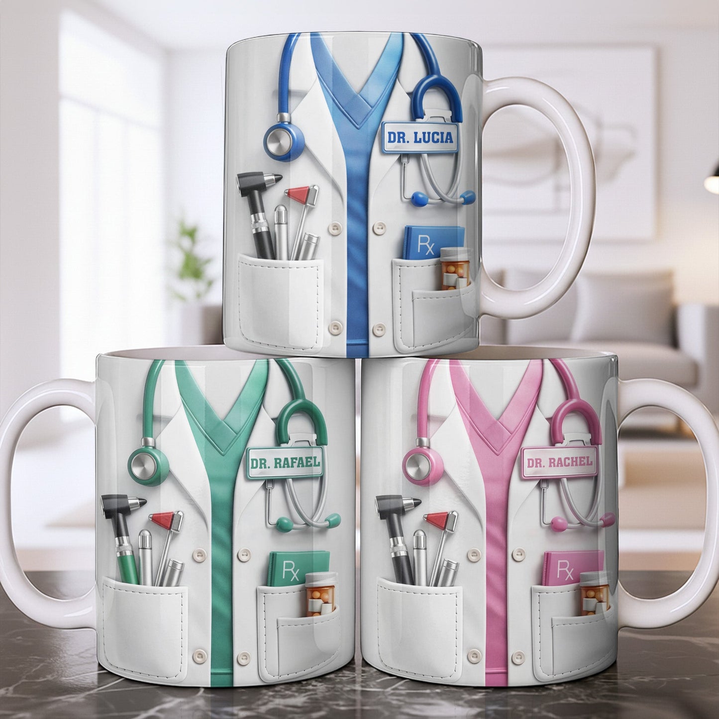 Customize With Your Favorite Doctor's Name And Tools - Coffee Mug - Gift For Medical Professionals-Myprintsy
