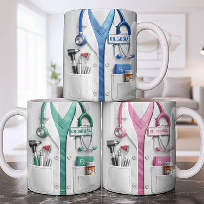 Customize With Your Favorite Doctor's Name And Tools - Coffee Mug - Gift For Medical Professionals-Myprintsy