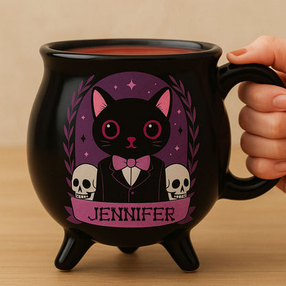 Cute And Spooky - Gift For You, Friend, Your Favourite Witch - Personalized Cauldron Coffee Mug-Myprintsy
