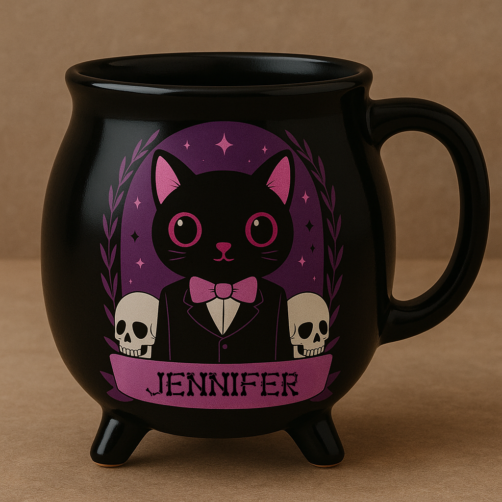 Cute And Spooky - Gift For You, Friend, Your Favourite Witch - Personalized Cauldron Coffee Mug-Myprintsy