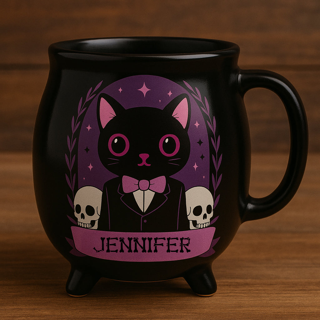 Cute And Spooky - Gift For You, Friend, Your Favourite Witch - Personalized Cauldron Coffee Mug-Myprintsy