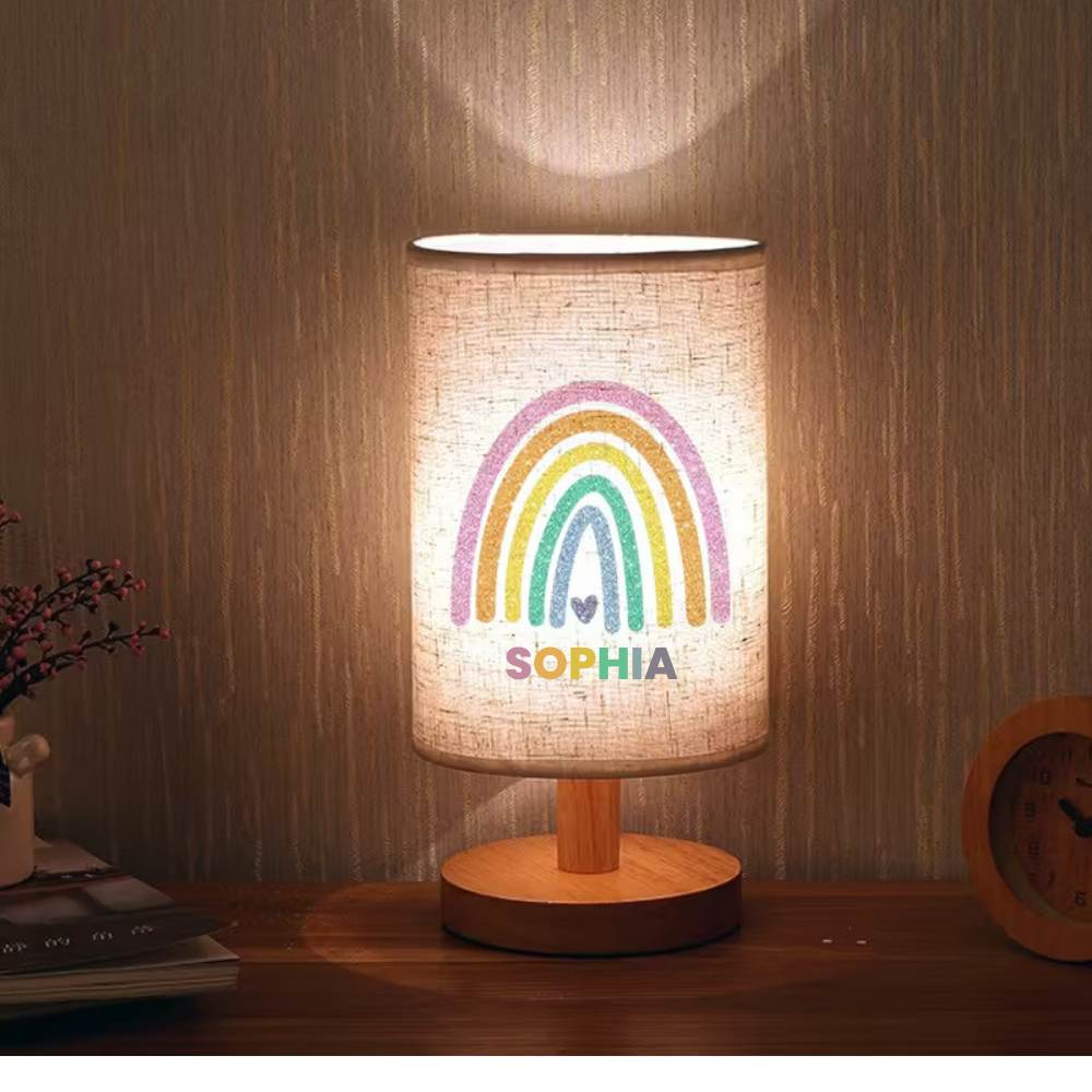 Cute Night Light for Nursery, Kids Room & Bedroom Decor - Personalized Fabric Lamp-Myprintsy