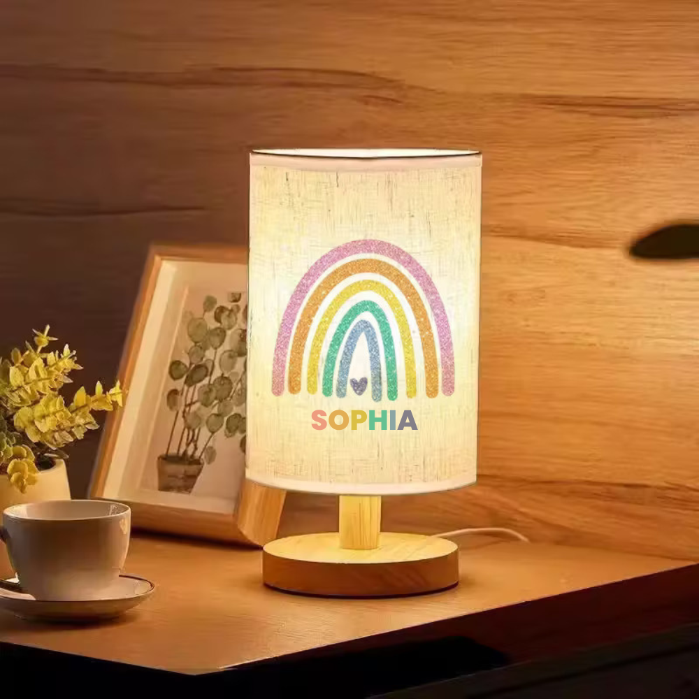Cute Night Light for Nursery, Kids Room & Bedroom Decor - Personalized Fabric Lamp-Myprintsy