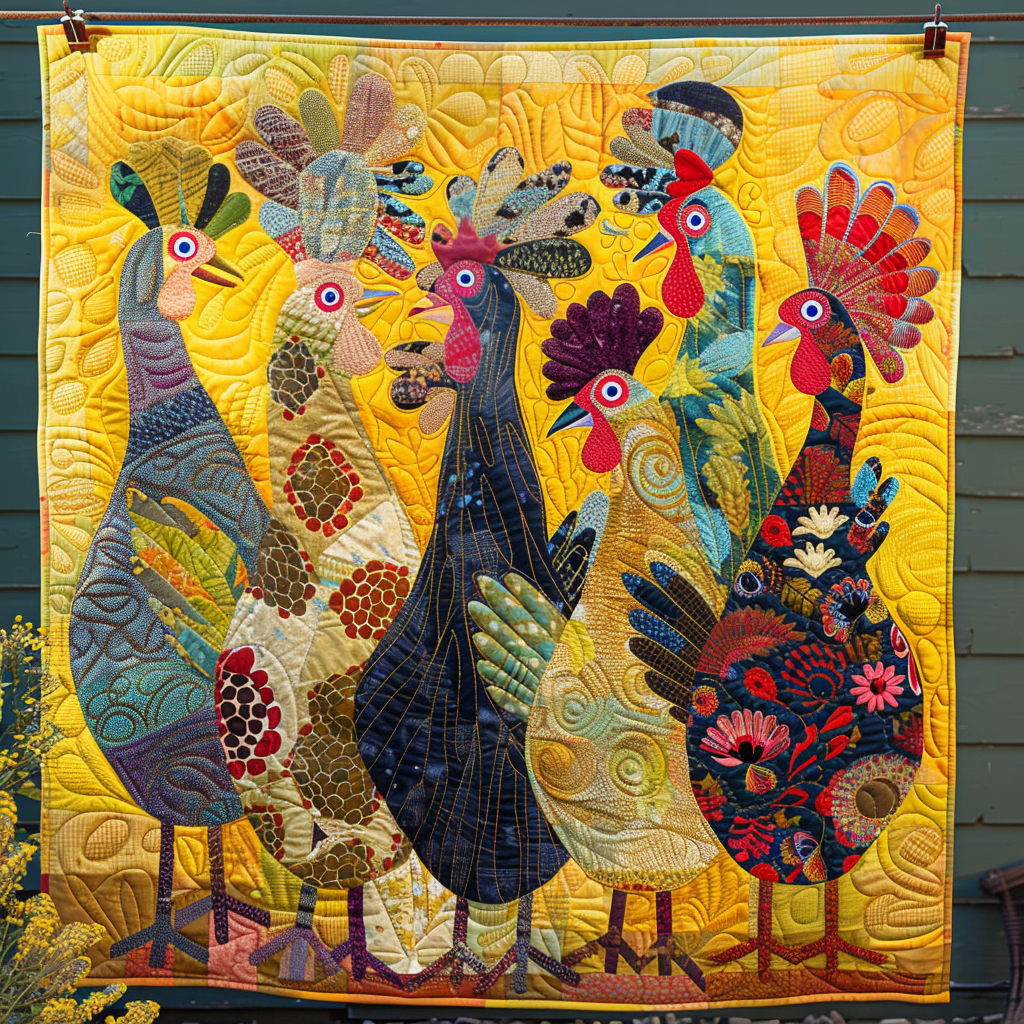 Cute Turkey Quilted Blanket VTQ-Myprintsy