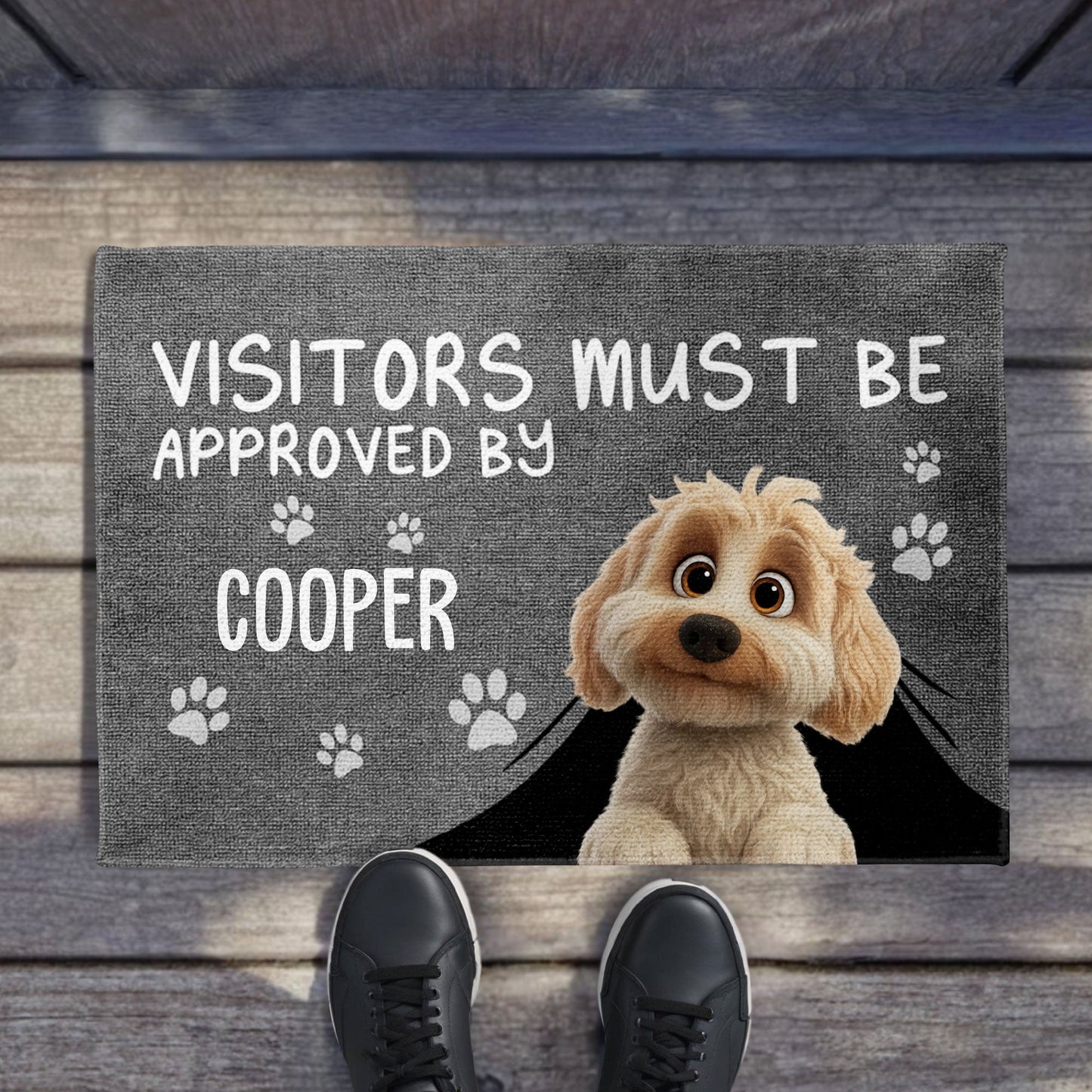 Visitors Must Be Approved - Personalized Doormat - Gift For Dog Lovers