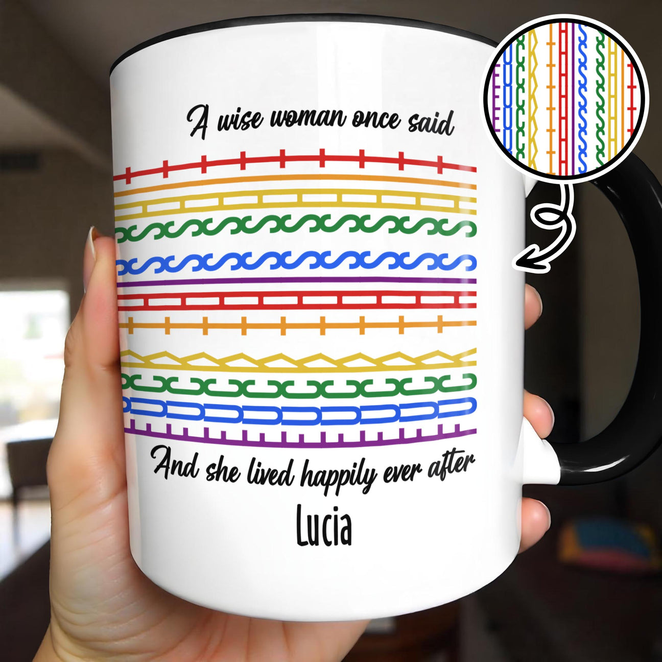 A Wise Woman Once Said - Personalized Accent Mug - Gift For Women and Culture Lovers