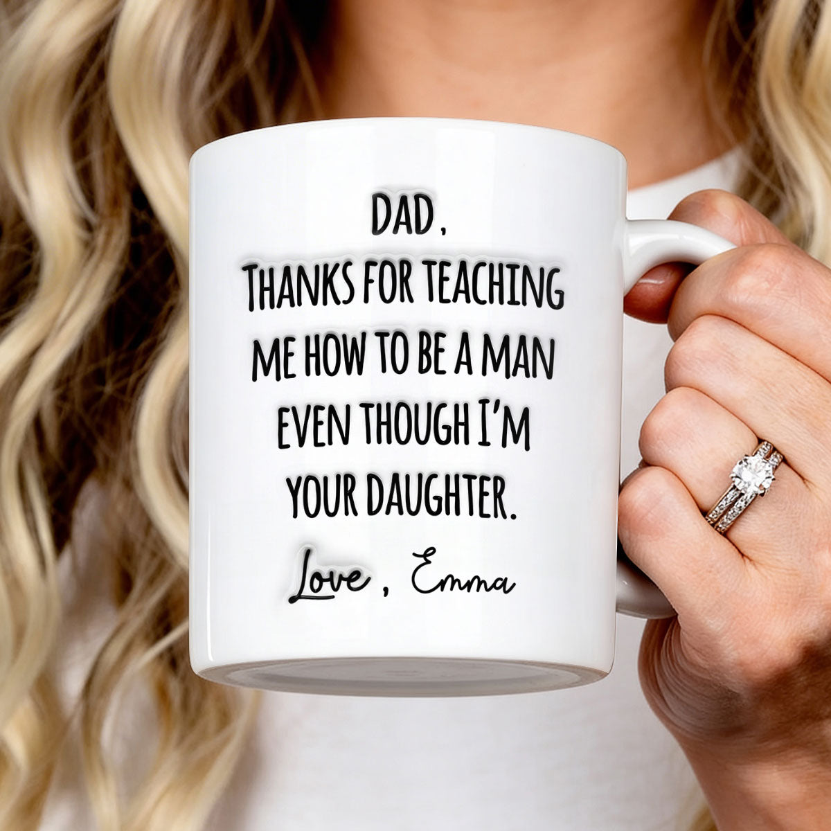 Dad, Thanks For Teaching Me How To Be A Man - Personalized Coffee Mug-Myprintsy