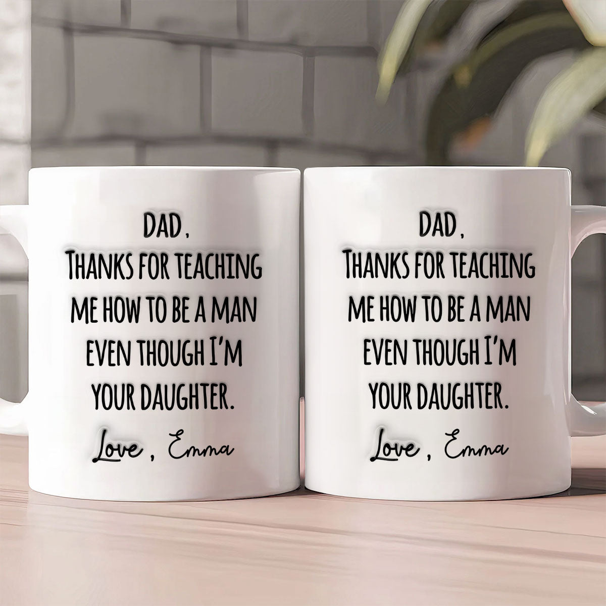 Dad, Thanks For Teaching Me How To Be A Man - Personalized Coffee Mug-Myprintsy