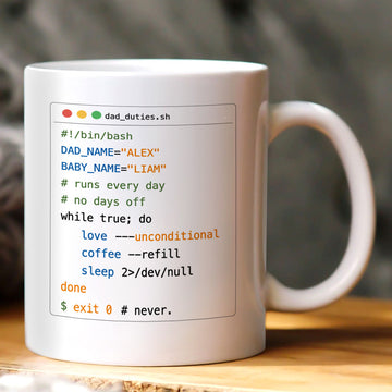 Dad_duties Code App Run Every Day No Day Off - Personalized Coffee Mug-Myprintsy