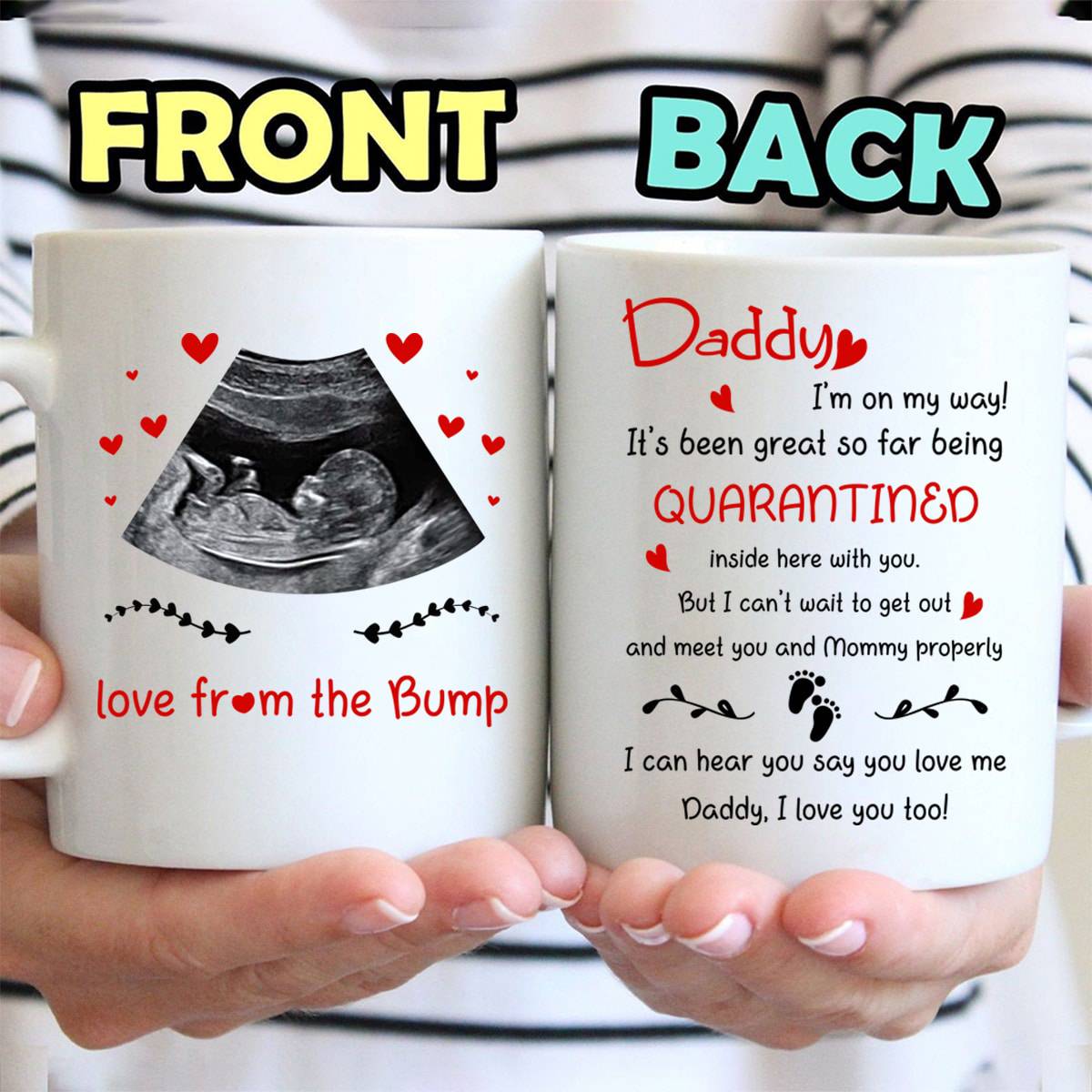 Daddy I'm On My Way - Personalized Sonogram Photo Mug-Myprintsy