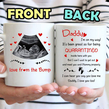 Daddy I'm On My Way - Personalized Sonogram Photo Mug-Myprintsy