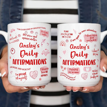 Daily Affirmations - Personalized Coffee Mug-Myprintsy
