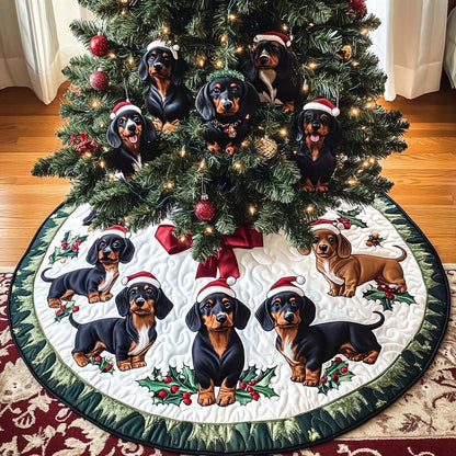 Dashie Dreams Christmas Quilted Tree Skirt-Myprintsy