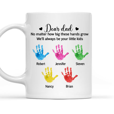 Dear Dad We'll Always Be Your Little Kids - Personalized Coffee Mug-Myprintsy