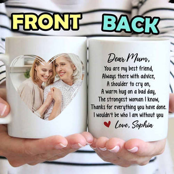 Dear Mom You Are My Best Friend - Personalized Memorial Photo Mug-Myprintsy