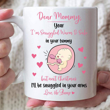 Dear Mommy Next Christmas I'll Snuggled In Your Arm Mug - Personalized Funny Mug-Myprintsy