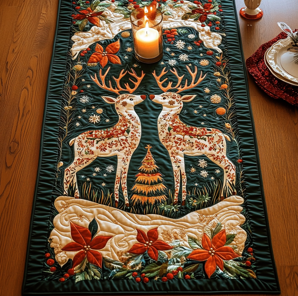 Deer Delight Quilted Table Runner VH VTQ-Myprintsy