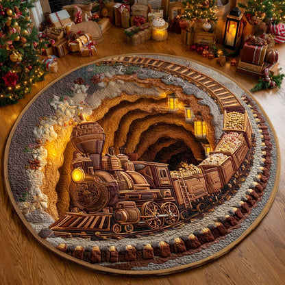 Desert Ridge Railway Quilted Round Mat VTQ-Myprintsy