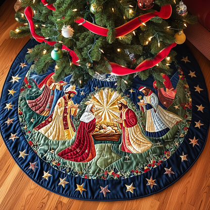 Divine Celebration Christmas Quilted Tree Skirt-Myprintsy