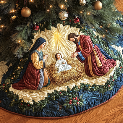Divine Glow Christmas Quilted Tree Skirt VH VTQ-Myprintsy