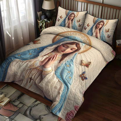 Divine Grace -Piece Quilted Bedding Set VTQ-Myprintsy