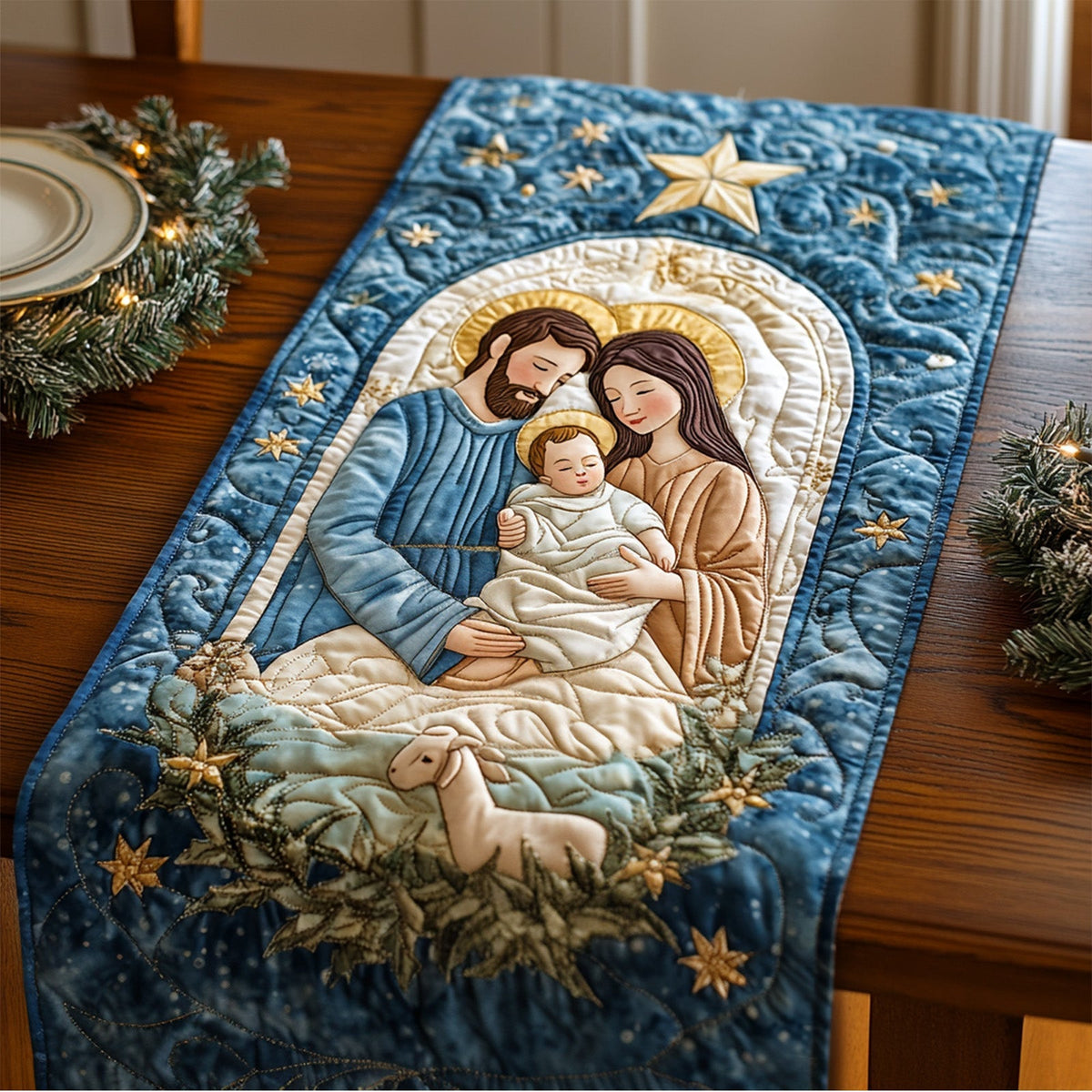 Divine Night Quilted Table Runner VTQ-Myprintsy