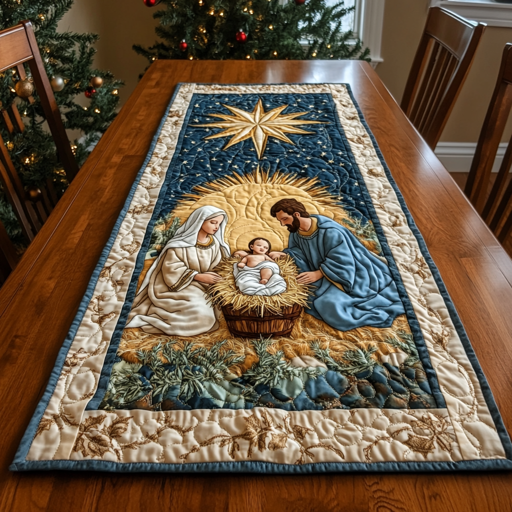 Divine Nightfall Quilted Table Runner VTQ-Myprintsy