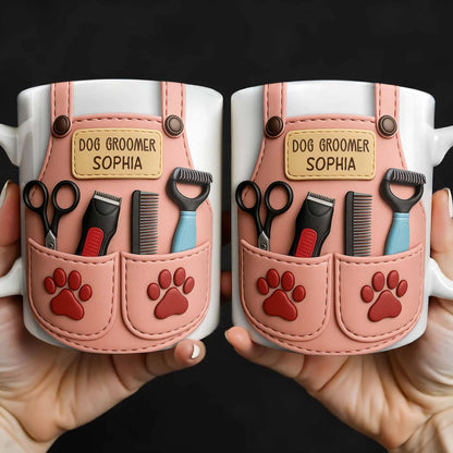 Dog Groomer Apron - Personalized Accent Mug - Gift for Pet Groomers-Myprintsy