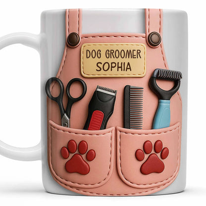 Dog Groomer Apron - Personalized Accent Mug - Gift for Pet Groomers-Myprintsy