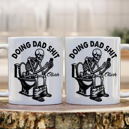 Doing Dad Shit - Personalized Halloween Ceramic Mug-Myprintsy