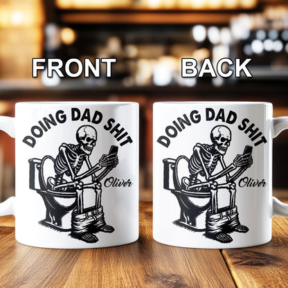 Doing Dad Shit - Personalized Halloween Ceramic Mug-Myprintsy