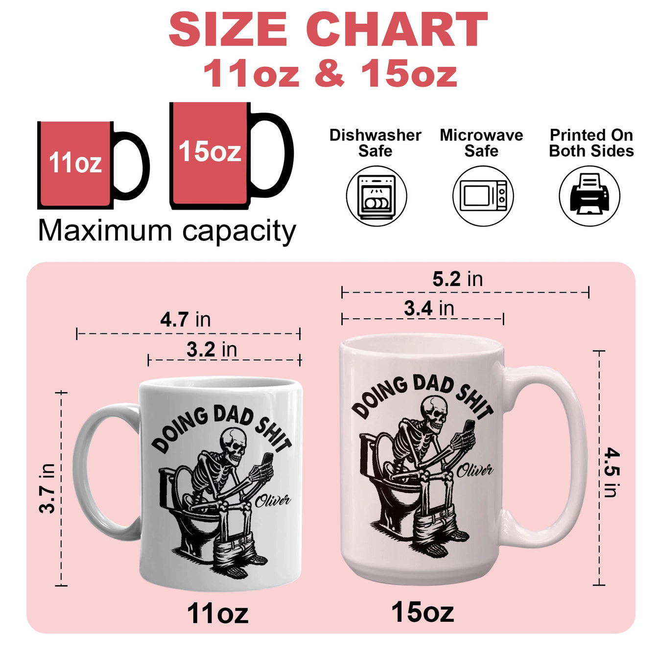 Doing Dad Shit - Personalized Halloween Ceramic Mug-Myprintsy