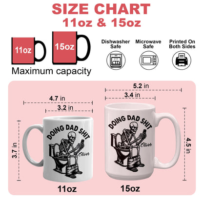 Doing Dad Shit - Personalized Halloween Ceramic Mug-Myprintsy