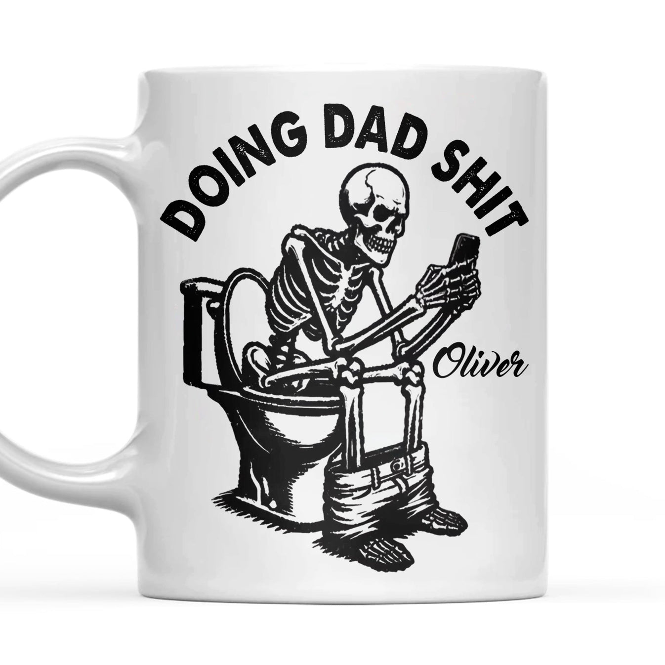 Doing Dad Shit - Personalized Halloween Ceramic Mug-Myprintsy
