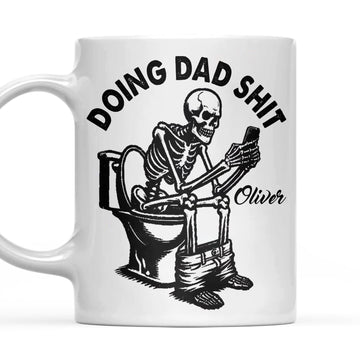Doing Dad Shit - Personalized Halloween Ceramic Mug-Myprintsy