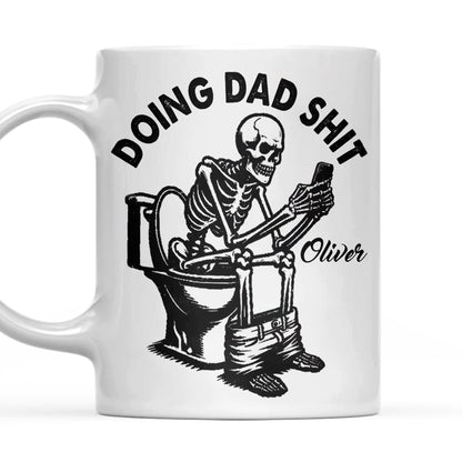 Doing Dad Shit - Personalized Halloween Ceramic Mug-Myprintsy