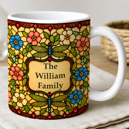 Dragonfly Tiffany Style - Personalized Accent Mug-Myprintsy