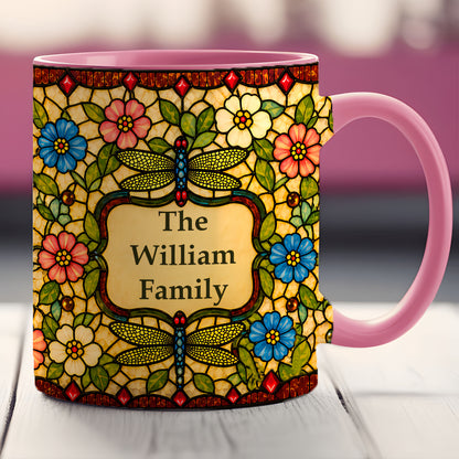 Dragonfly Tiffany Style - Personalized Accent Mug-Myprintsy